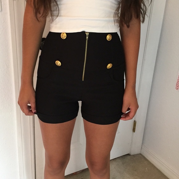 High Waisted Sailor Style Shorts