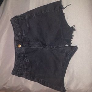 Black American Eagle Sateen Shorts
