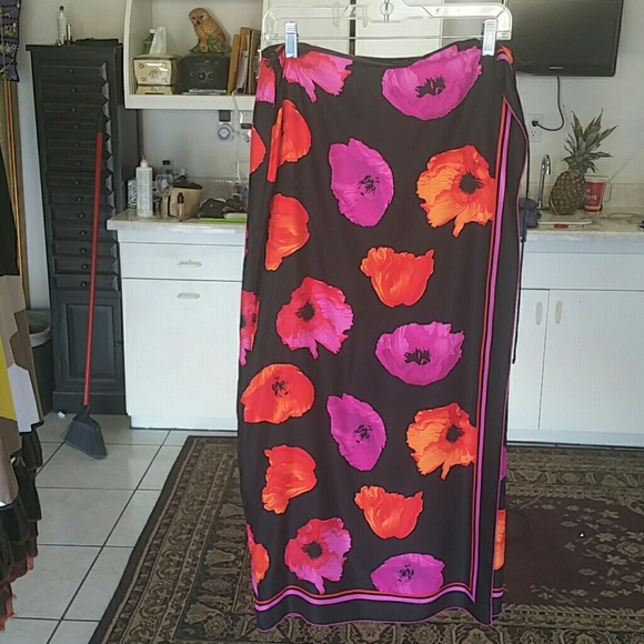 DANA BUCHMAN WRAP SKIRT GORGEOUS COLORS!