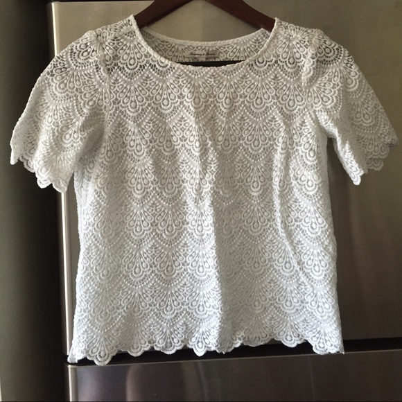 Broadway & Broom lace top, sz XS