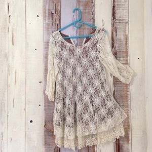 Boho Silk and Lace Dress