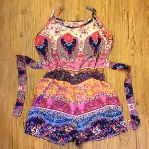 **Brand New** Printed Romper