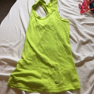 Nike bright green tank top
