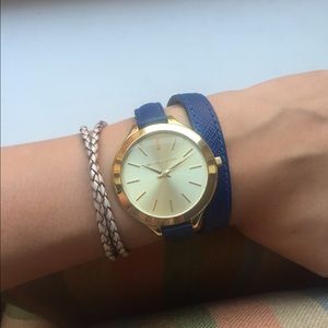 Slim Runway Double-Wrap Watch
