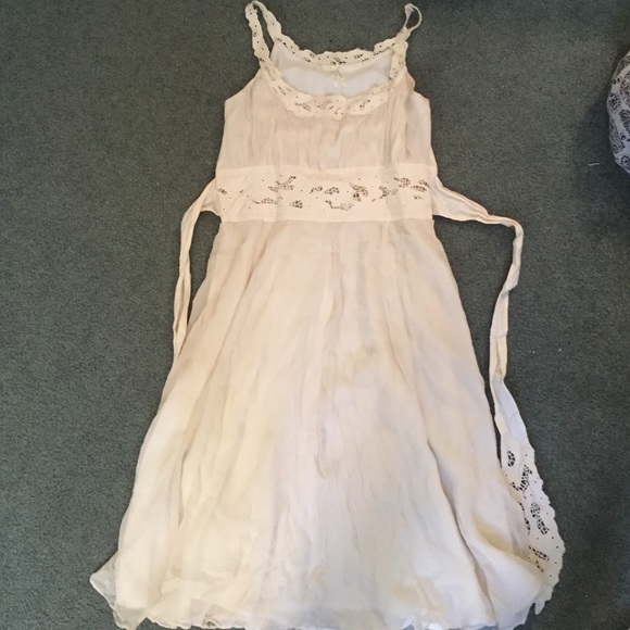 Beautiful Anthro Lapis dress crochet midi length