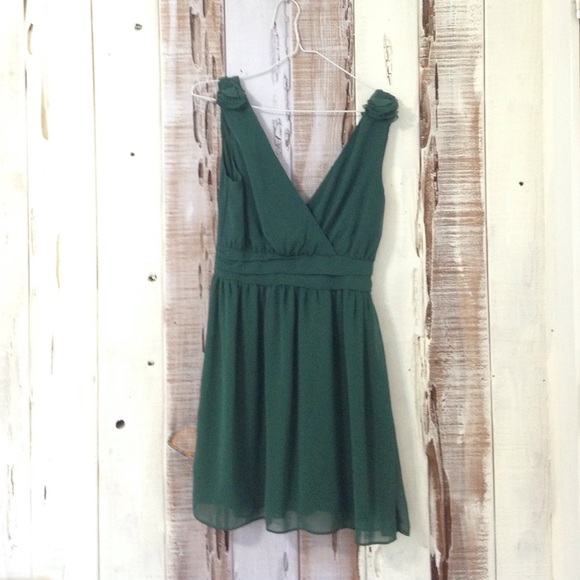 Emerald Chiffon Dress