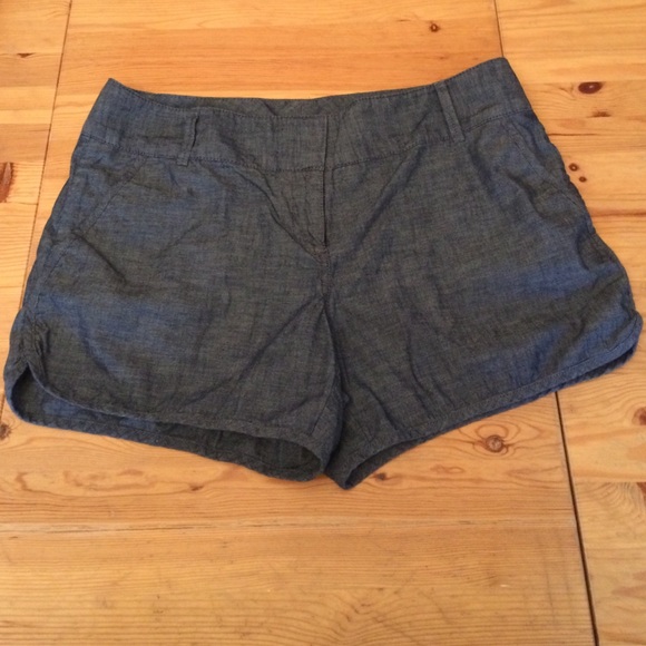 Chambray denim shorts