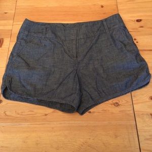 Chambray denim shorts