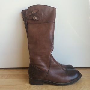 Vince Camuto brown leather riding boots