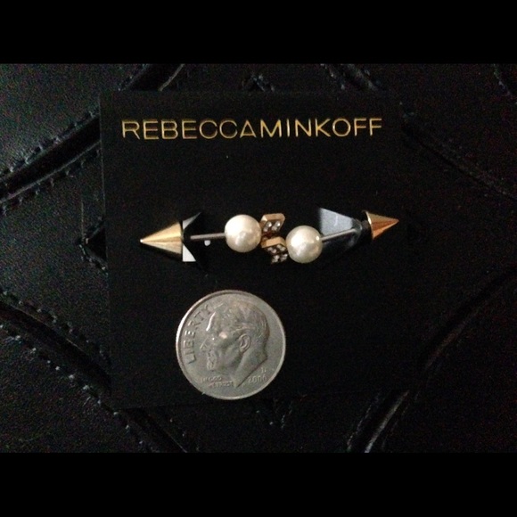 33% OFF! REBECCA MINKOFF Gold Arrow Stud Earrings - Picture 2 of 4