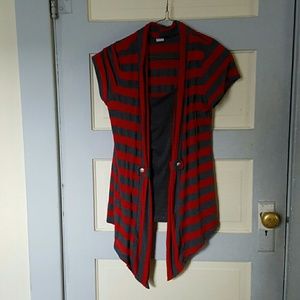 Attached tank top/cardigan