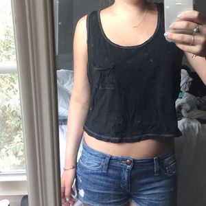 Black crop top