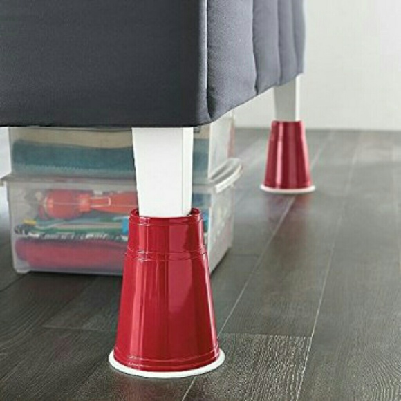 RED CUP BED RISERS - Picture 1 of 2
