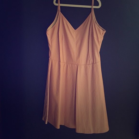 Light pink "leather" short dress