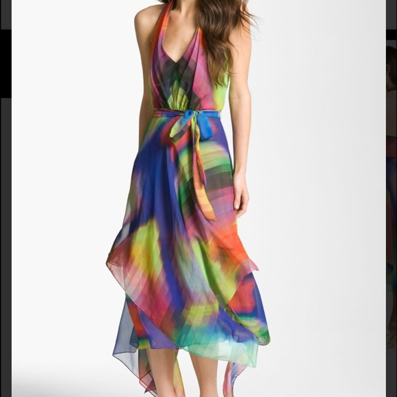 Suzi Chin for Maggie Boutique  Dresses & Skirts - 🎉2X HP🎉 Stunning Rainbow Layered Chiffon Dress