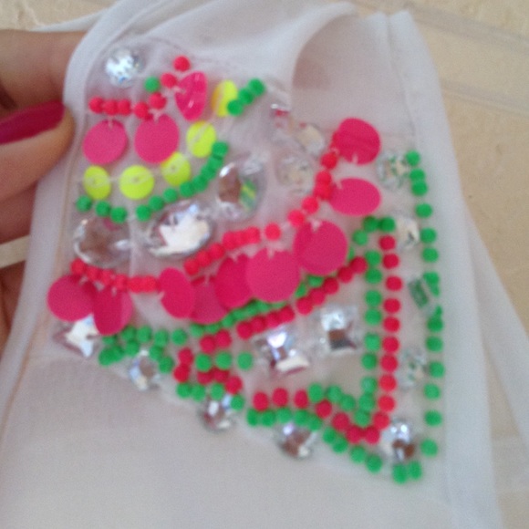 White sequence summer top - Picture 3 of 3