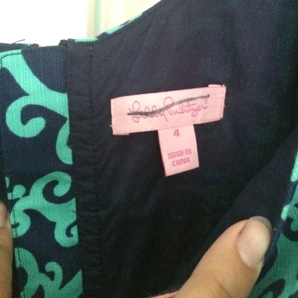 Lilly Pulitzer Delia Shift Dress Fountain Hopping - Picture 3 of 4