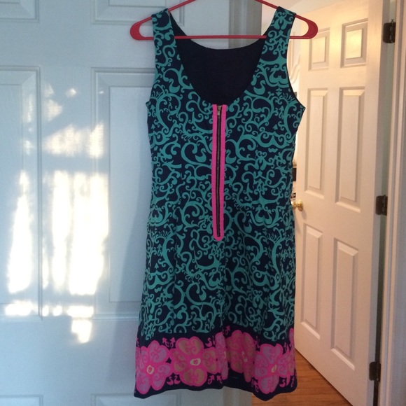 Lilly Pulitzer Delia Shift Dress Fountain Hopping - Picture 4 of 4