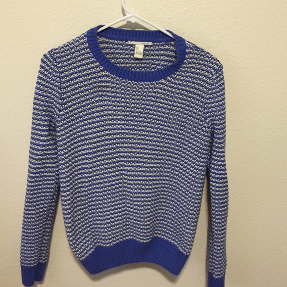Blue and white sweater