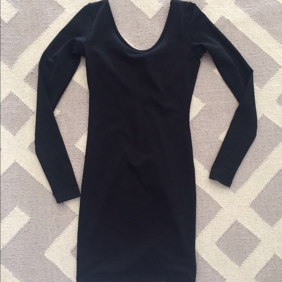 David Lerner black scoop back dress size XS