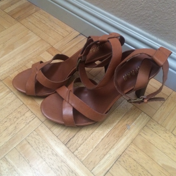 Ralph Lauren Shoes - Lauren by Ralph Lauren brown strappy leather heels