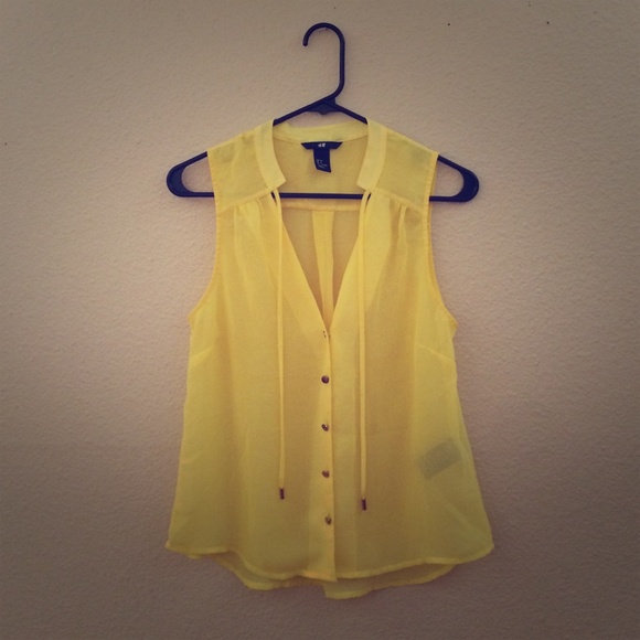 H&M Yellow Dressy Top