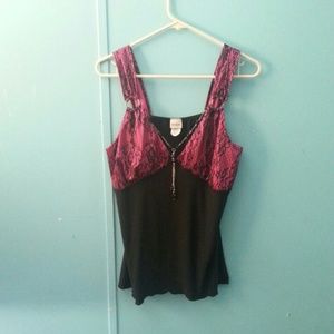 Black and pink top