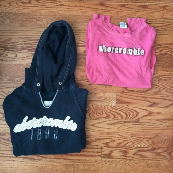 Youth: Abercrombie & Fitch sweatshirt + LS Shirt - Picture 1 of 4