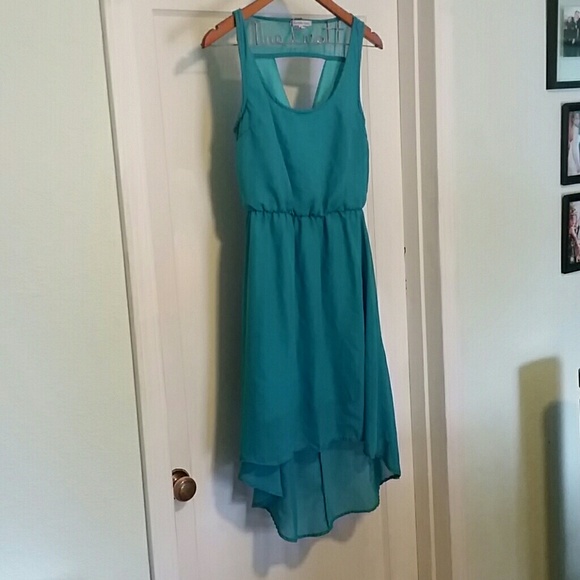 Turquoise Hi-lo Dress