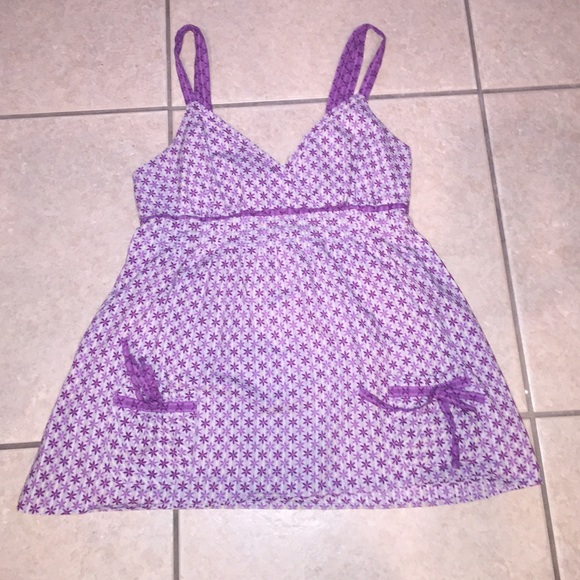 Purple floral peasant top