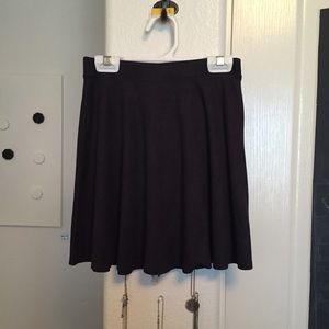 LA Hearts Navy Velvet Skater Skirt