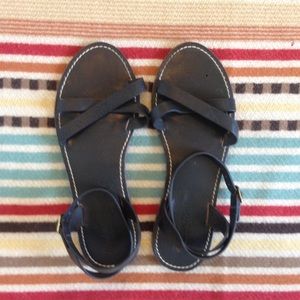 Madewell Black Leather Sandals