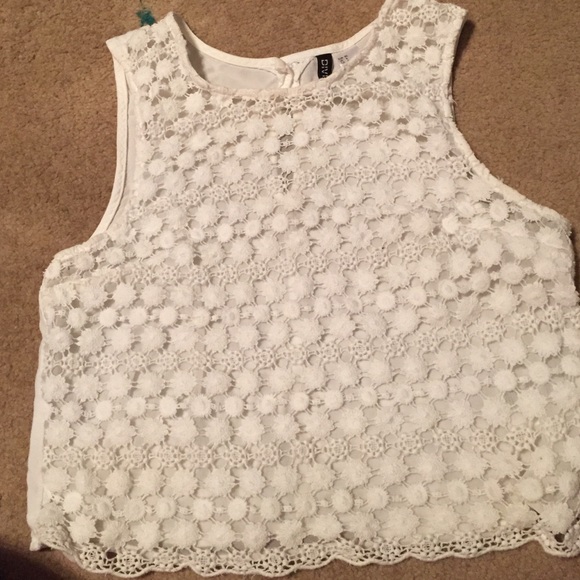 h&m crochet crop top