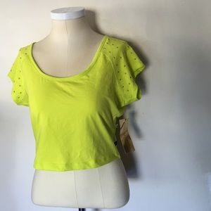 Bright Yellow Cropped Shirt