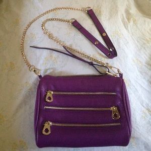 Purple cross body purse