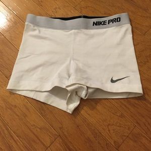 White nike pros