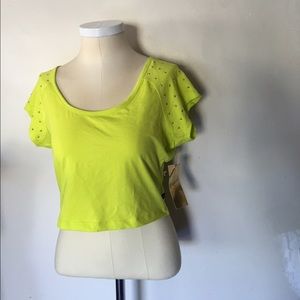 Bright Yellow Cropped Shirt