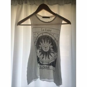 Sun and moon muscle tank