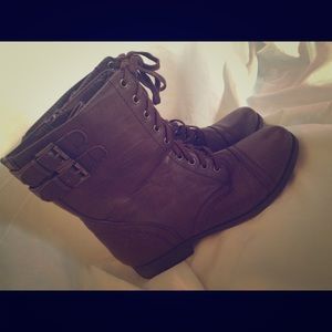 Brown Military style boots
