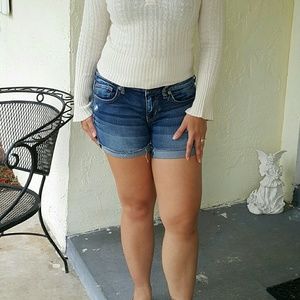 AEO Denim Hi-Rise Shortie