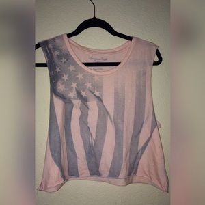 Pink American flag shirt