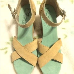 Suede TOMS wedges