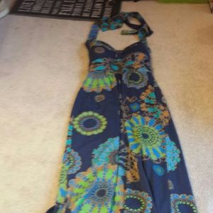 Floral Halter Maxi Dress