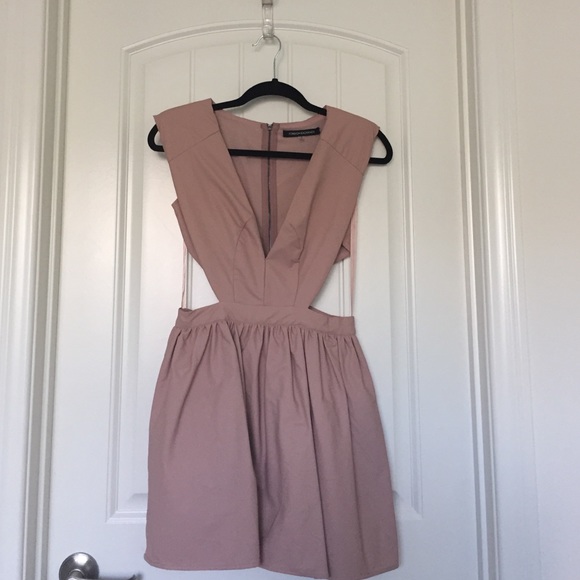 Faux Leather Cut Out Dress