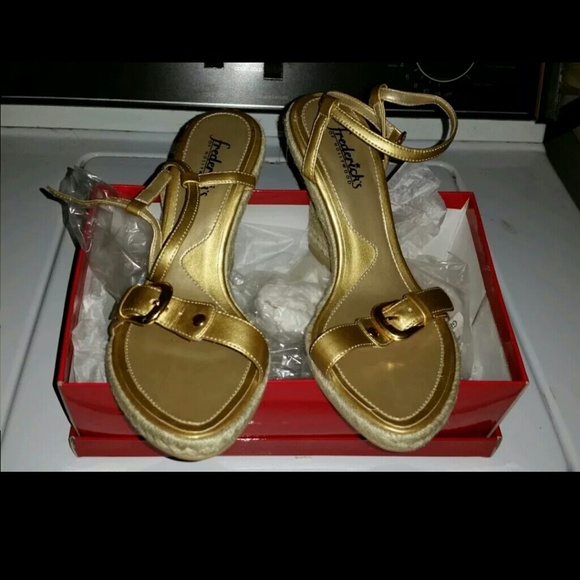 Frederick's of Hollywood Gold Espadrilles