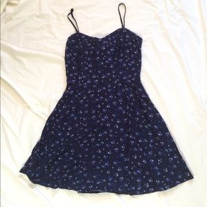 Dark blue floral dress