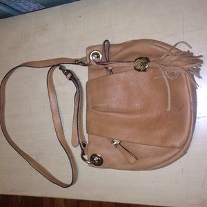 Vince Camuto camel leather cross body small