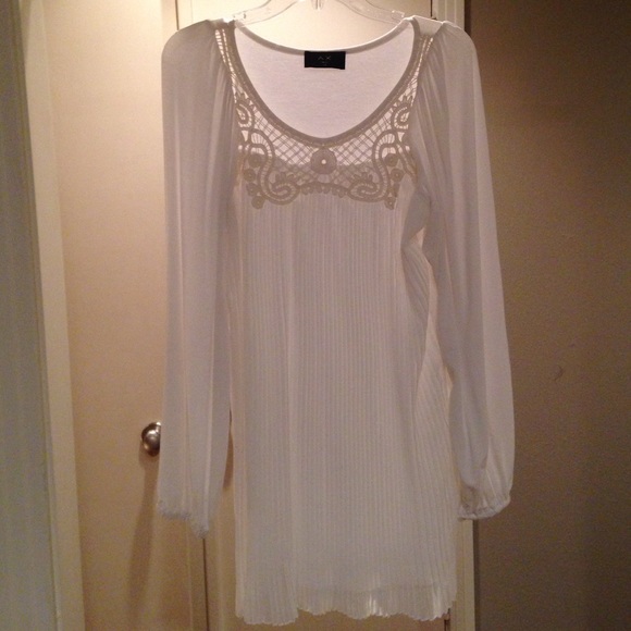 Cream baby doll dress