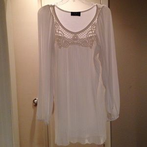 Cream baby doll dress