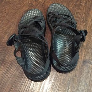 Black chacos size 8